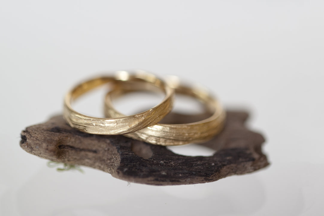 Grass-Blade Wedding Rings