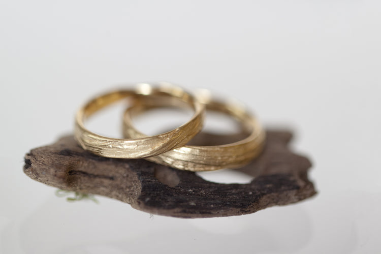 Grass-Blade Wedding Rings