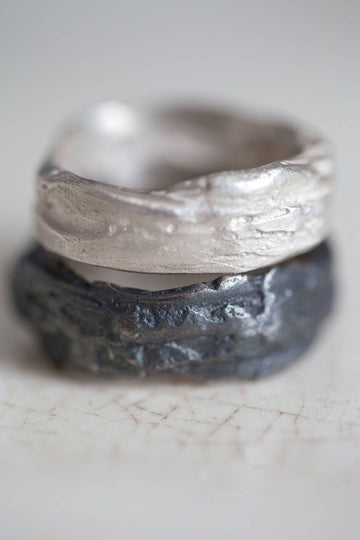 <transcy>Schwarzer Struktur Ring</transcy>