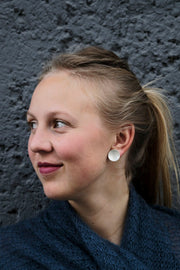 <transcy>Matt Silber Kreis Ohrringe</transcy>