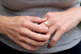 Gold Pebble Ring