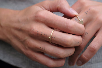 Gold Pebble Ring