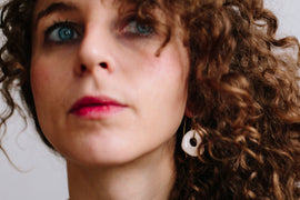 Black Porcelain Earrings