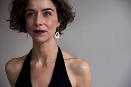 Black Porcelain Earrings