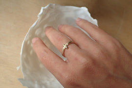 Gold Pebble Ring