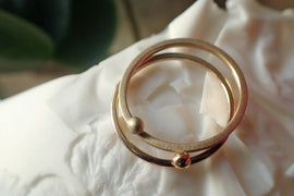 Gold Pebble Ring
