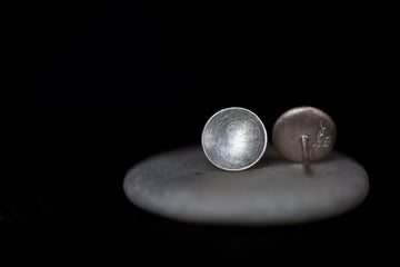 <transcy>Matt Silber Kreis Ohrringe</transcy>